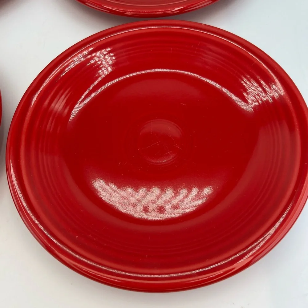 FIESTAWARE  Set of 4 Scarlet Red 7.25